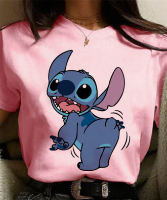 Дамска Тениска Happy Stitch DTG