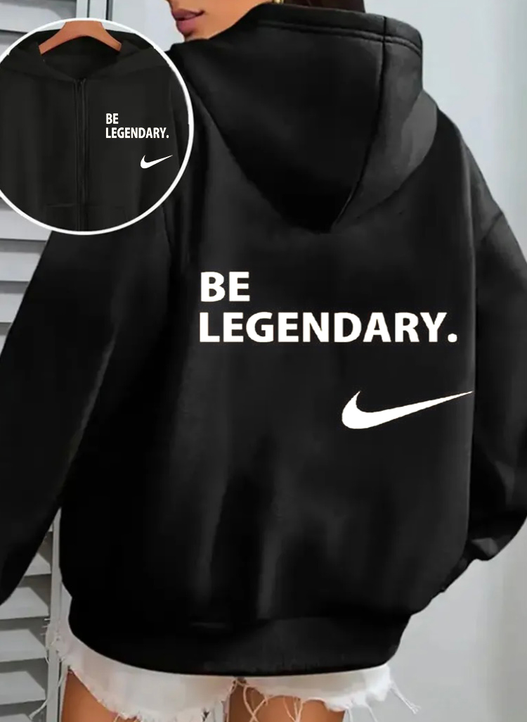 Дамски Суитшърт с цип Be Legendary - Image 3